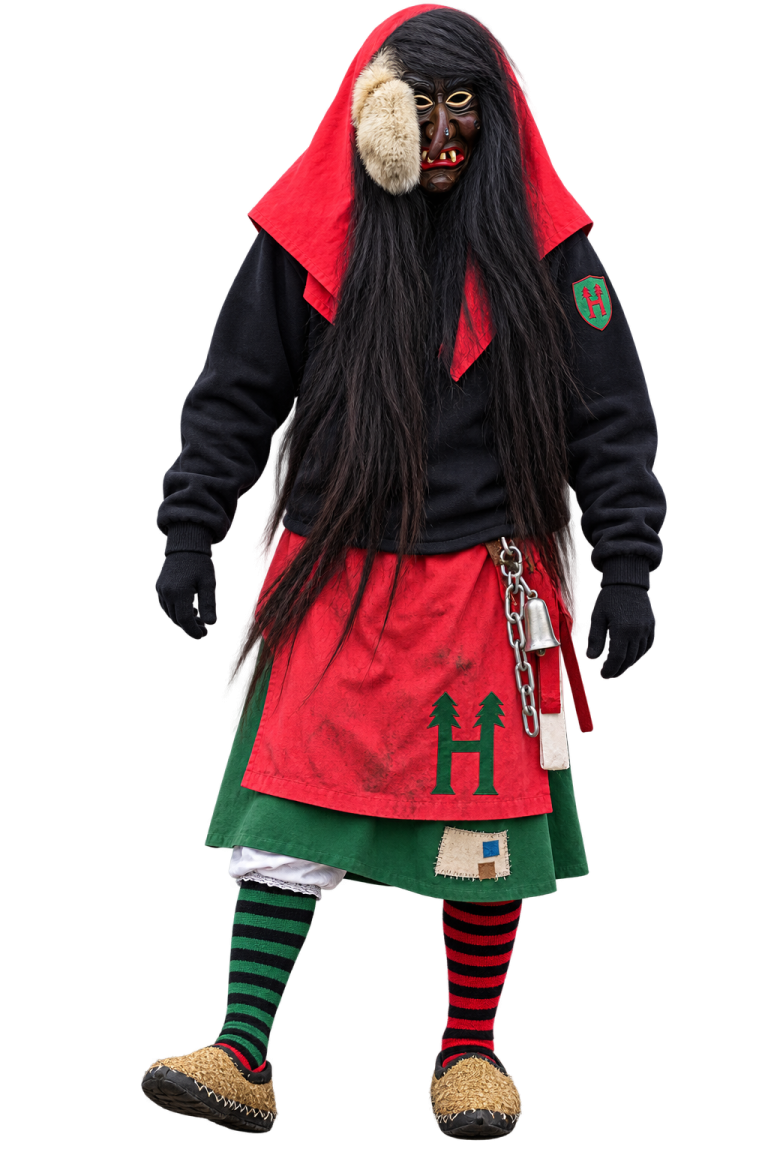 Huzler Hexa – Dachtler Huzler Hexa Huzler Hexa der Dachtler Huzler Hexa mit Maske und traditionellem Häs.